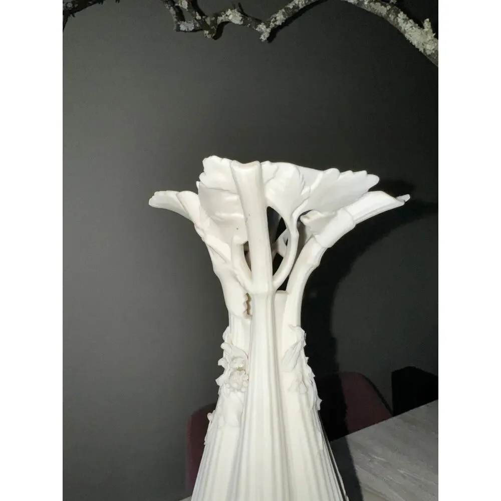 Antique 19th Century Samuel Alcock Vase Floral Cut Out Unique One of a Kind FLAW